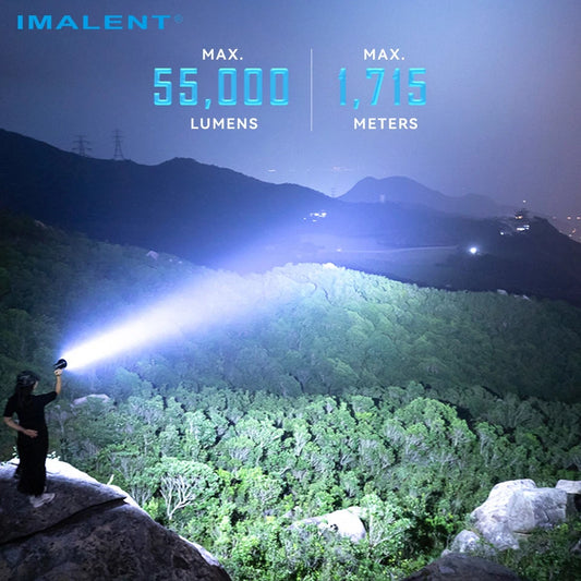 Imalent SR16 Rechargeable Spotlight 55000 Lumen Super Bright Handheld Flashlight