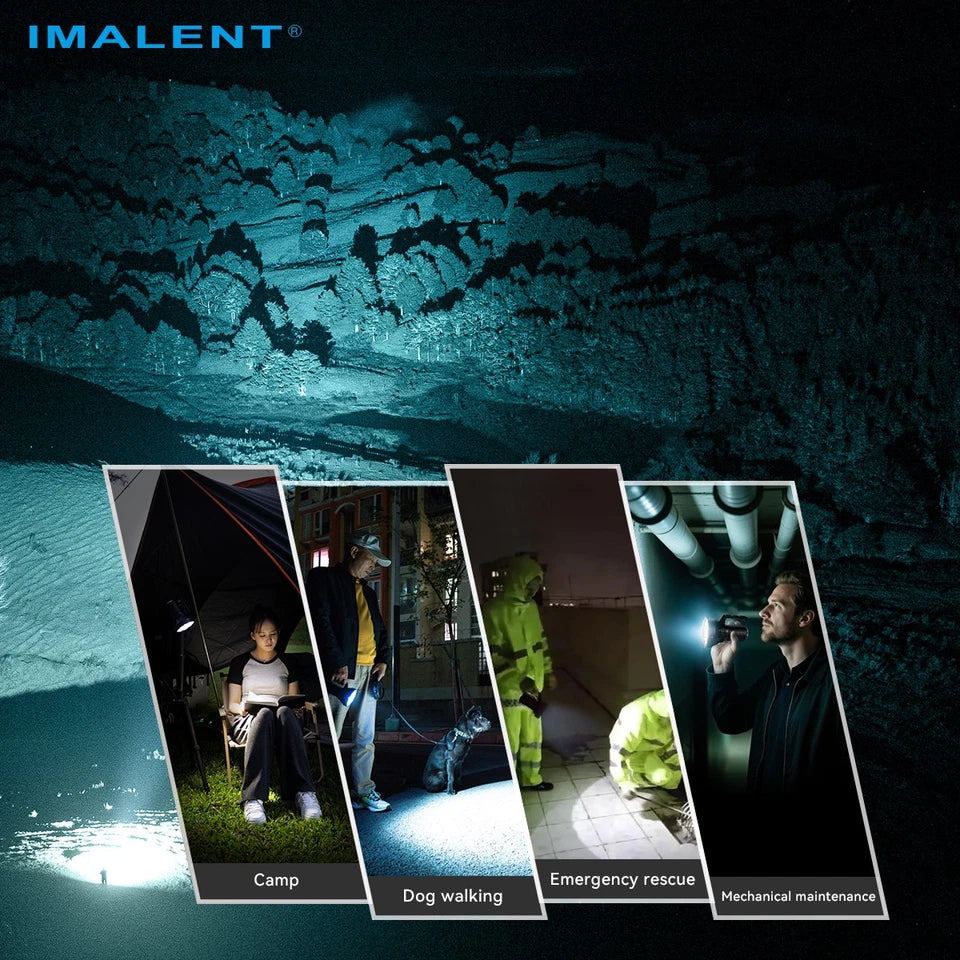 Imalent SR16 Rechargeable Spotlight 55000 Lumen Super Bright Handheld Flashlight
